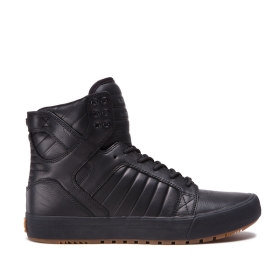 Supra Mens SKYTOP CW Black/black/Gum High Top Shoes | CA-17316